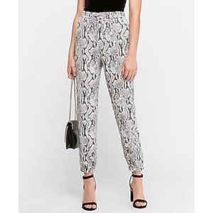 High Waisted Snakeskin Print Jogger Pant